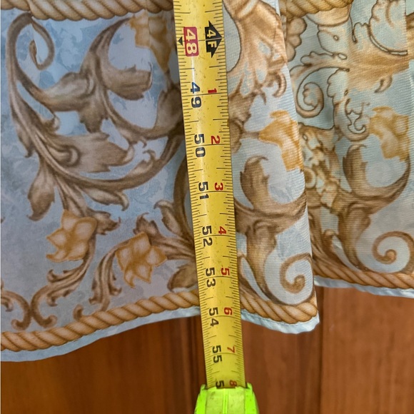 Soft Surroundings Light Blue Floral Maxi Dress with Gold Print - Picture 8 of 10